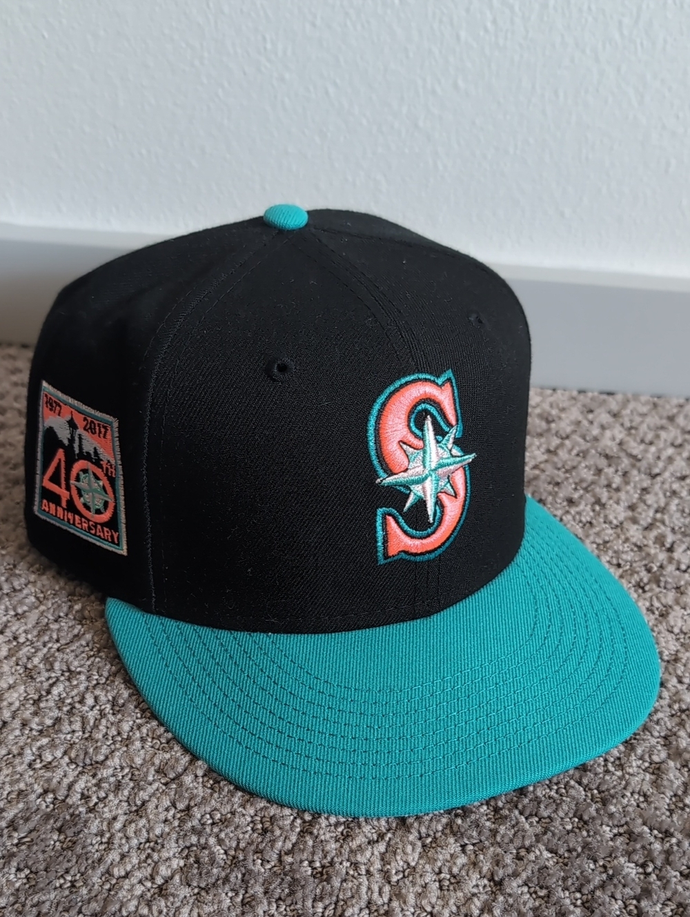 New Era 59Fifty Seattle Mariners Fitted Hat Size 7 3/8